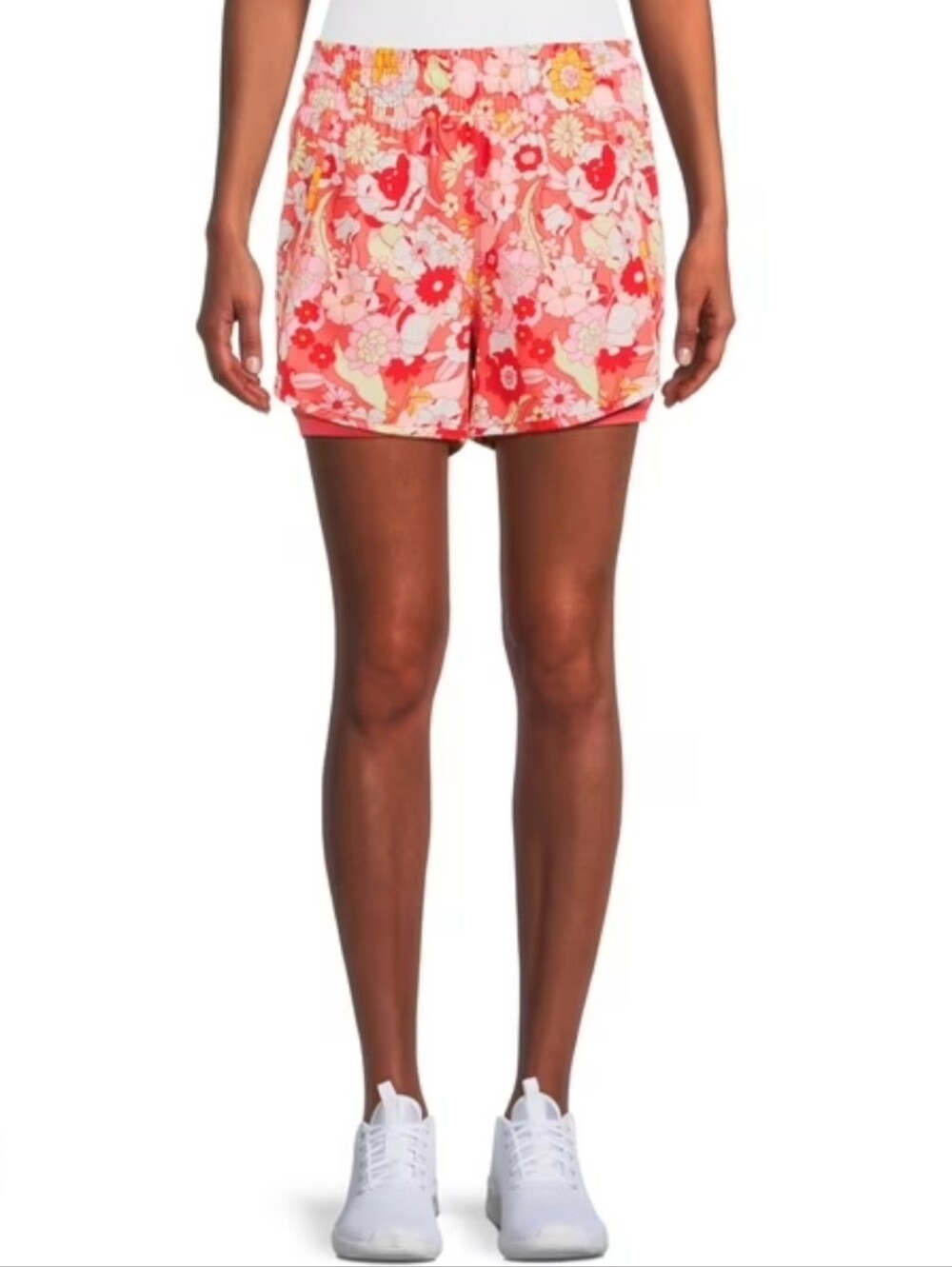 Women's Avia Floral Print Active Running Shorts Sz Med 8-10